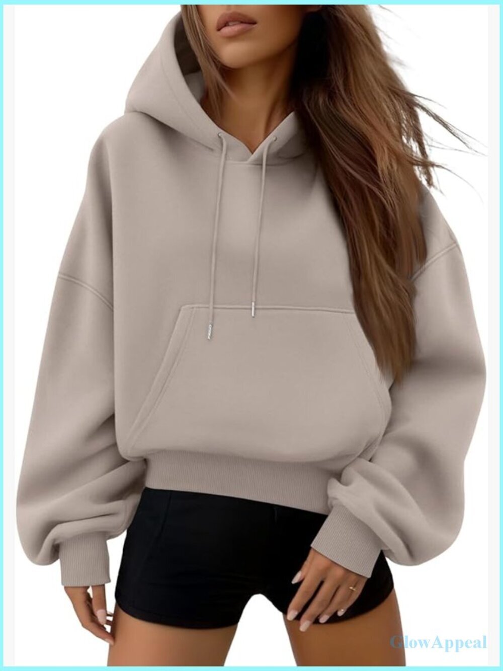 Cropped Hoodie Long Sleeve Pullover Sweatshirt Fall Casual Y2k